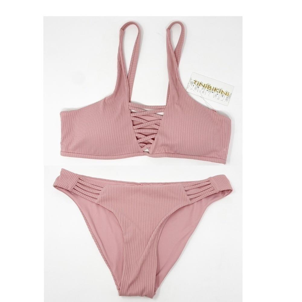 TINIBIKINI | 2 PC Pink Bikini NWT XL Reversible